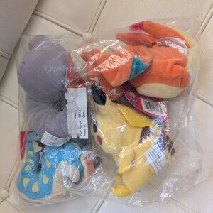 1999 Pokemon Plush: Pikachu, Charizard, Gyarados, and Arbok